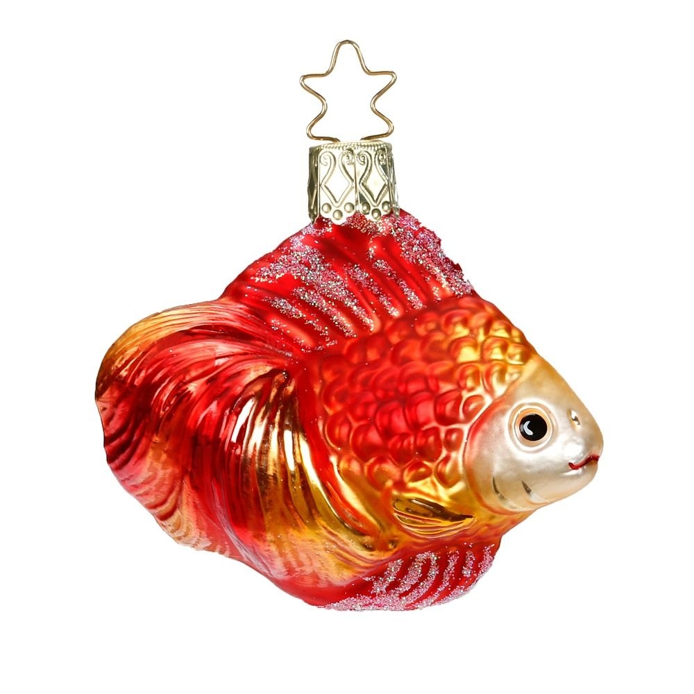 Ёлочная игрушка Золотая рыбка Inge Glas | Фото 1