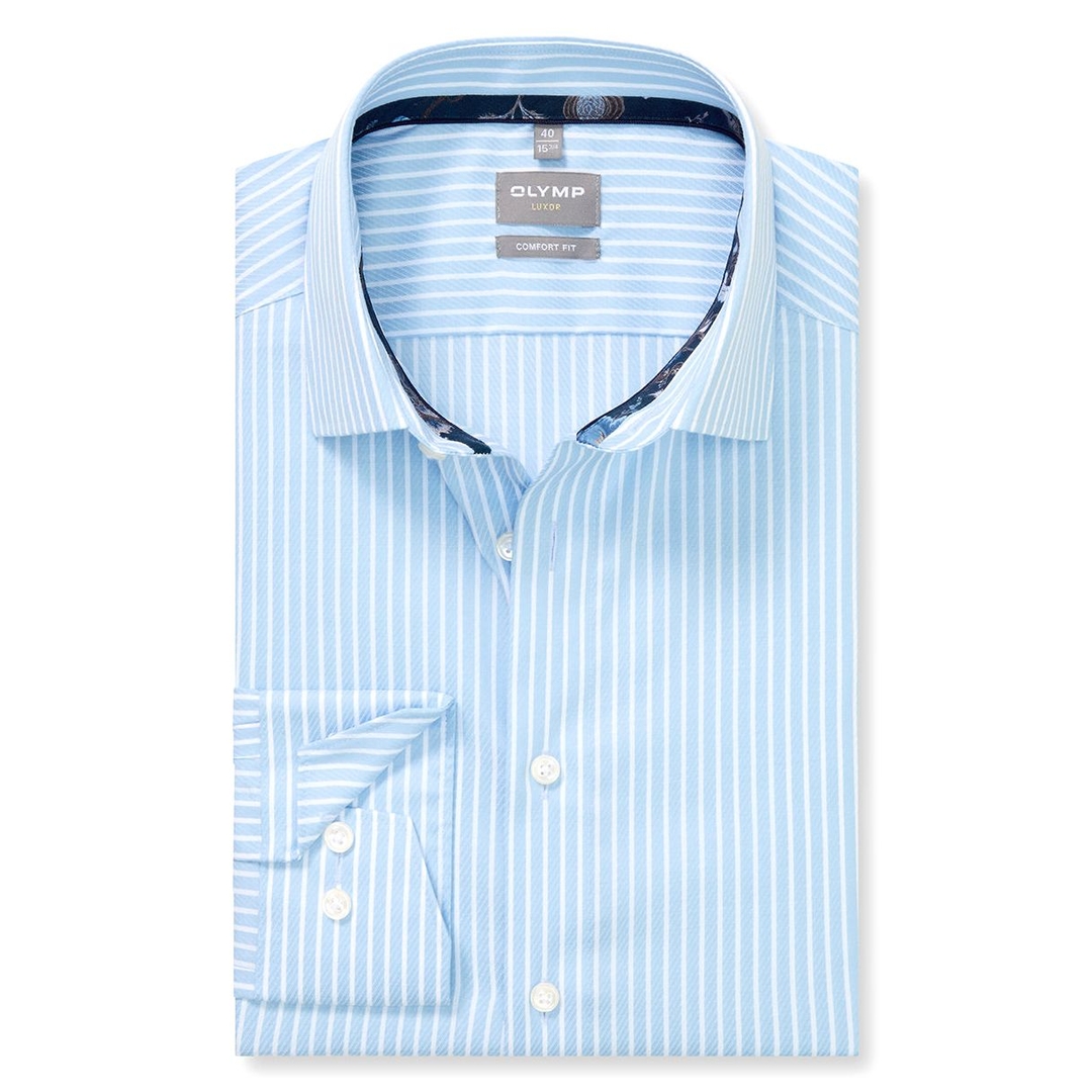 Мужская сорочка в полоску свободного кроя Olymp Luxor | Фото 1