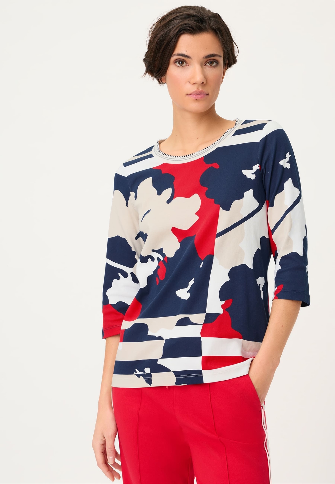 Женский лонгслив из хлопка Olsen | Фото 3