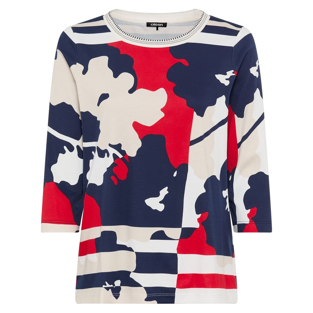 Женский лонгслив из хлопка Olsen | Фото 1