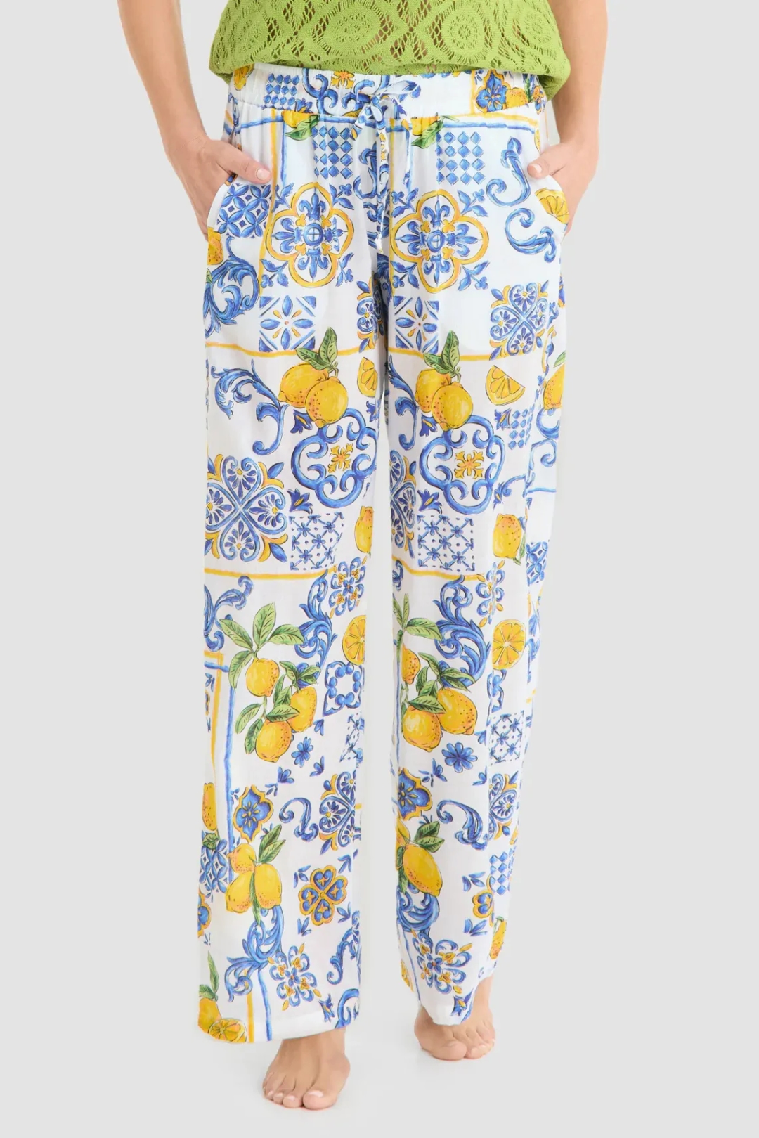 Женские пляжные брюки с принтом майолика Rosch | Фото 2