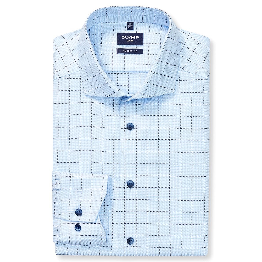 Мужская фактурная сорочка из хлопка Olymp Luxor | Фото 1