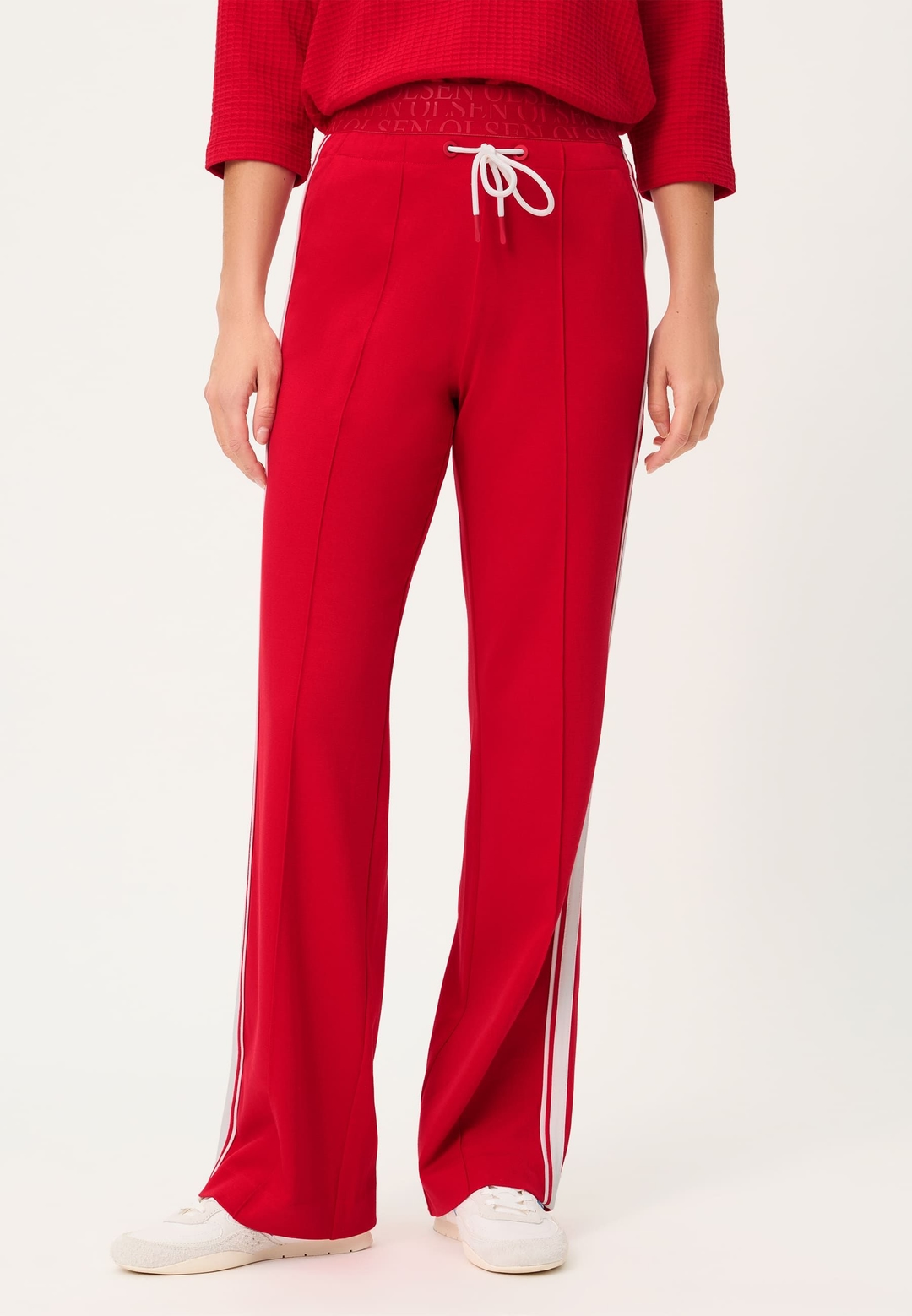 Женские трикотажные брюки с лампасами Olsen | Фото 4