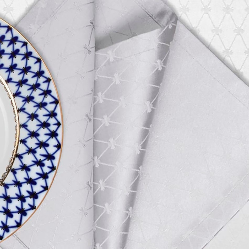 Набор салфеток серебряный ИФЗ Кобальтовая сетка, 6 шт | Фото 1