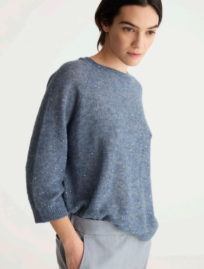 Женский джемпер из шерсти альпака Biancalancia  | Фото 2