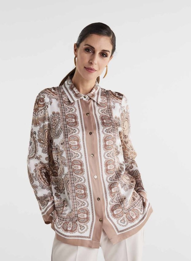 Женская блуза с принтом пейсли Piero Moretti | Фото 2