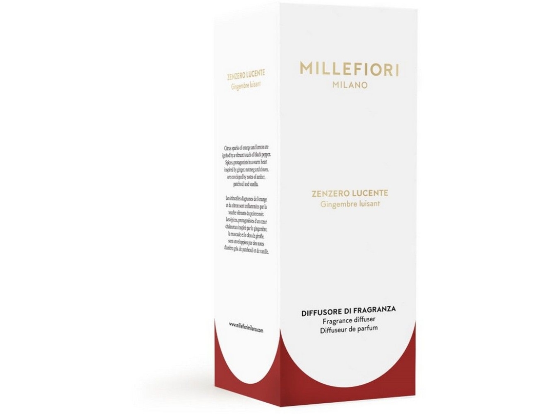 Диффузор с палочками Millefiori, Сверкающий имбирь, 250 мл | Фото 3