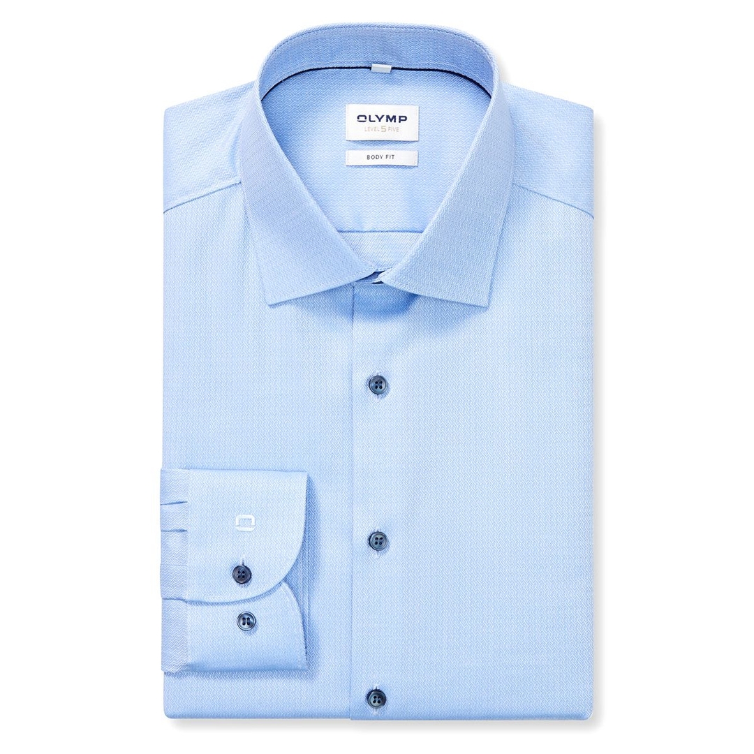 Мужская фактурная сорочка Olymp Level Five с удлиненными рукавами | Фото 1