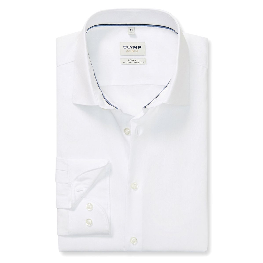 Мужская классическая белая сорочка Olymp Level Five | Фото 1