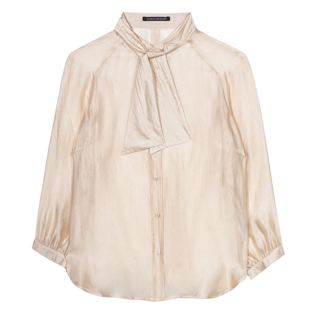Полупрозрачная блузка с завязками Luisa Cerano | Фото 1