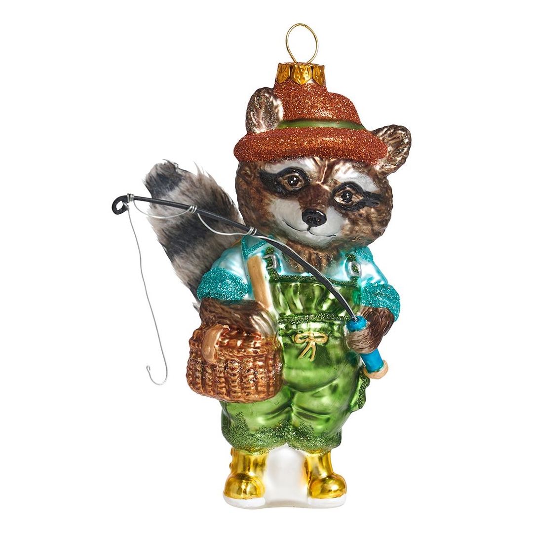 Ёлочная игрушка Енот-рыбак Holiday Classics | Фото 1