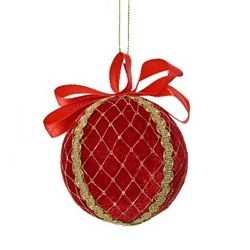 Шар  с бантом  Kaemingk 8  см  | Фото 1