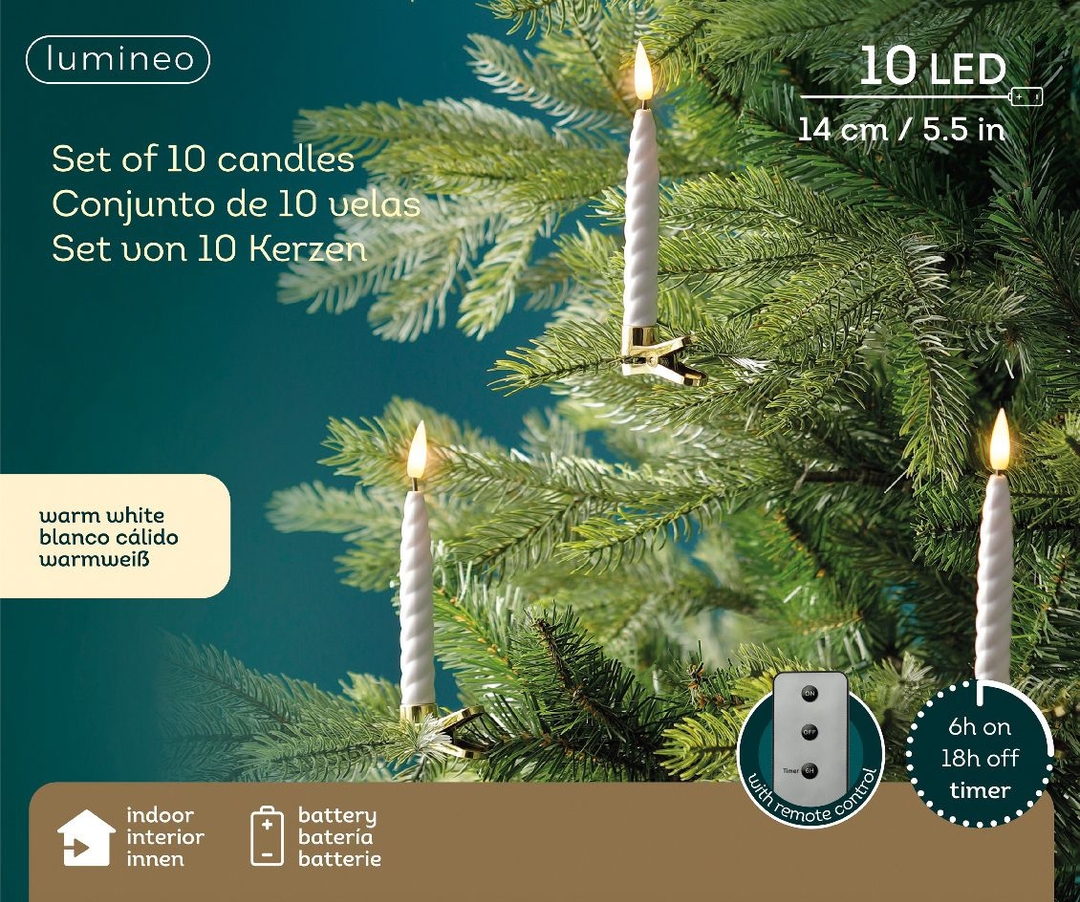 Набор декоративных свечей на ёлку Kaemingk | Фото 3