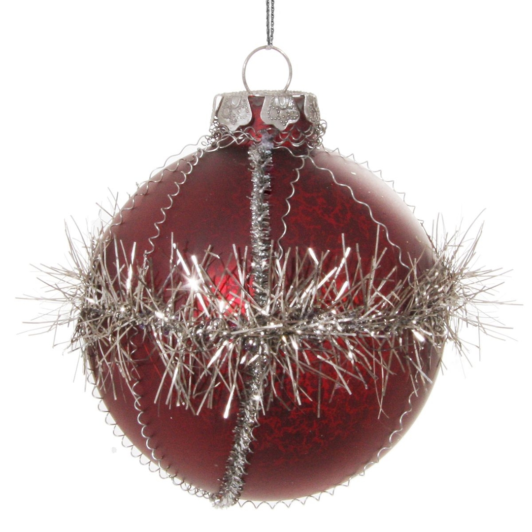 Ёлочная игрушка Шар с мишурой Shi-Shi | Фото 1