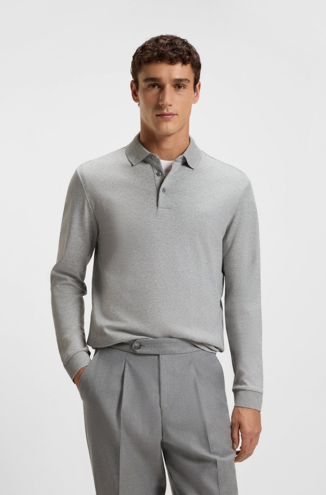 Мужское хлопковое поло BOSS Black | Фото 2