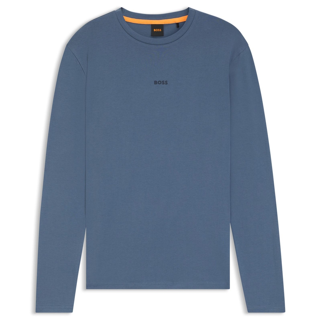 Мужской лонгслив из эластичного хлопка BOSS Orange | Фото 1