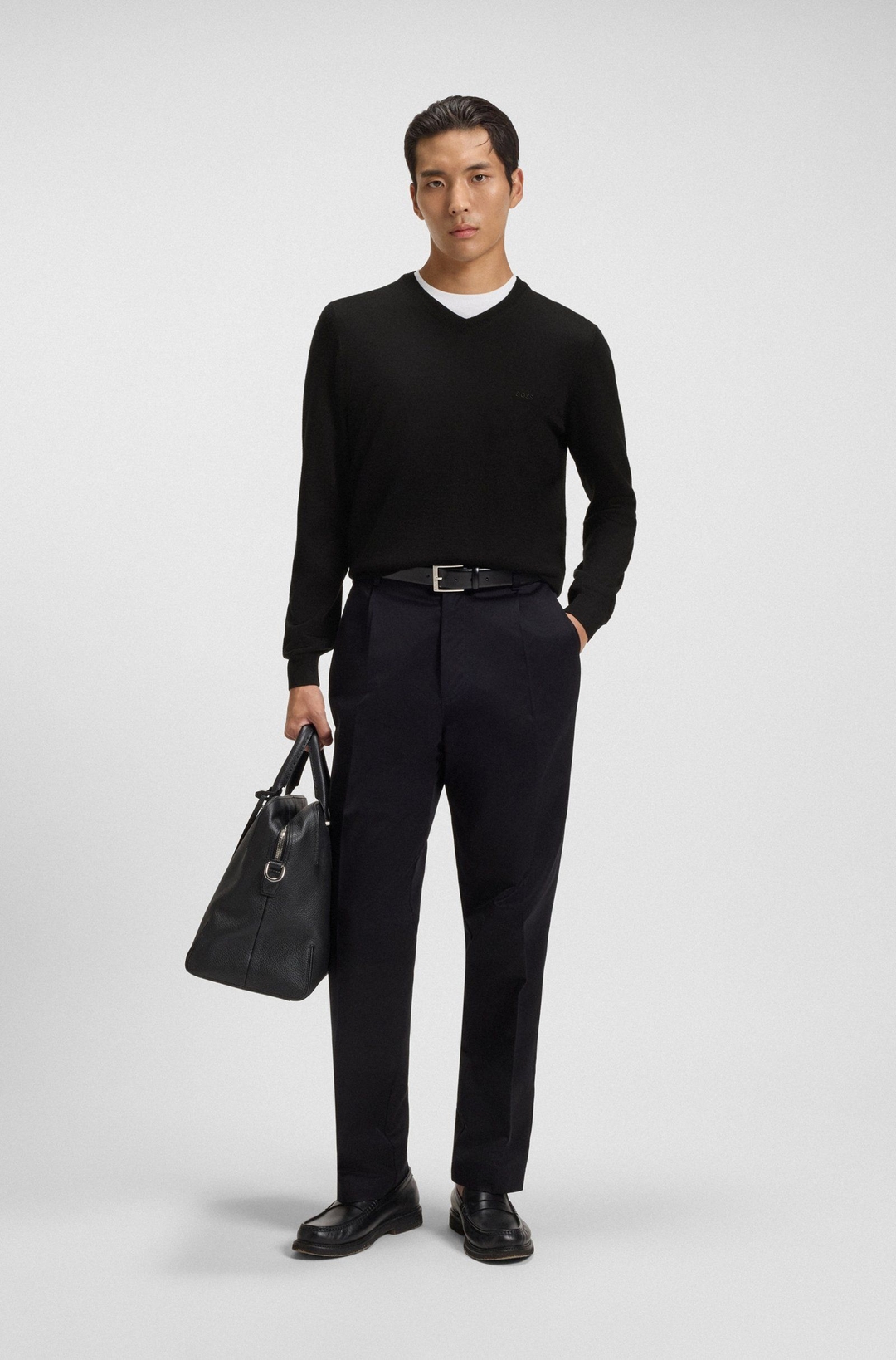 Мужской джемпер из шерсти BOSS Black | Фото 4