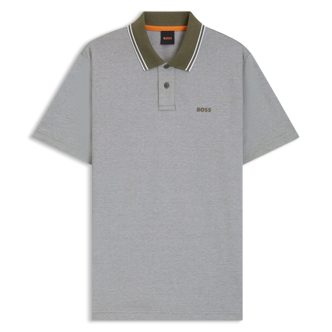 Мужское поло меланж BOSS Orange | Фото 1