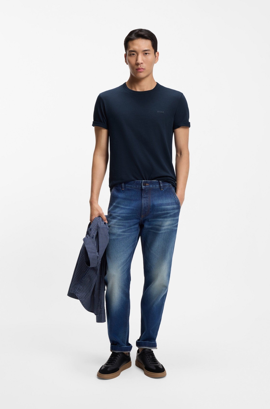 Мужская футболка меланж BOSS Orange | Фото 4