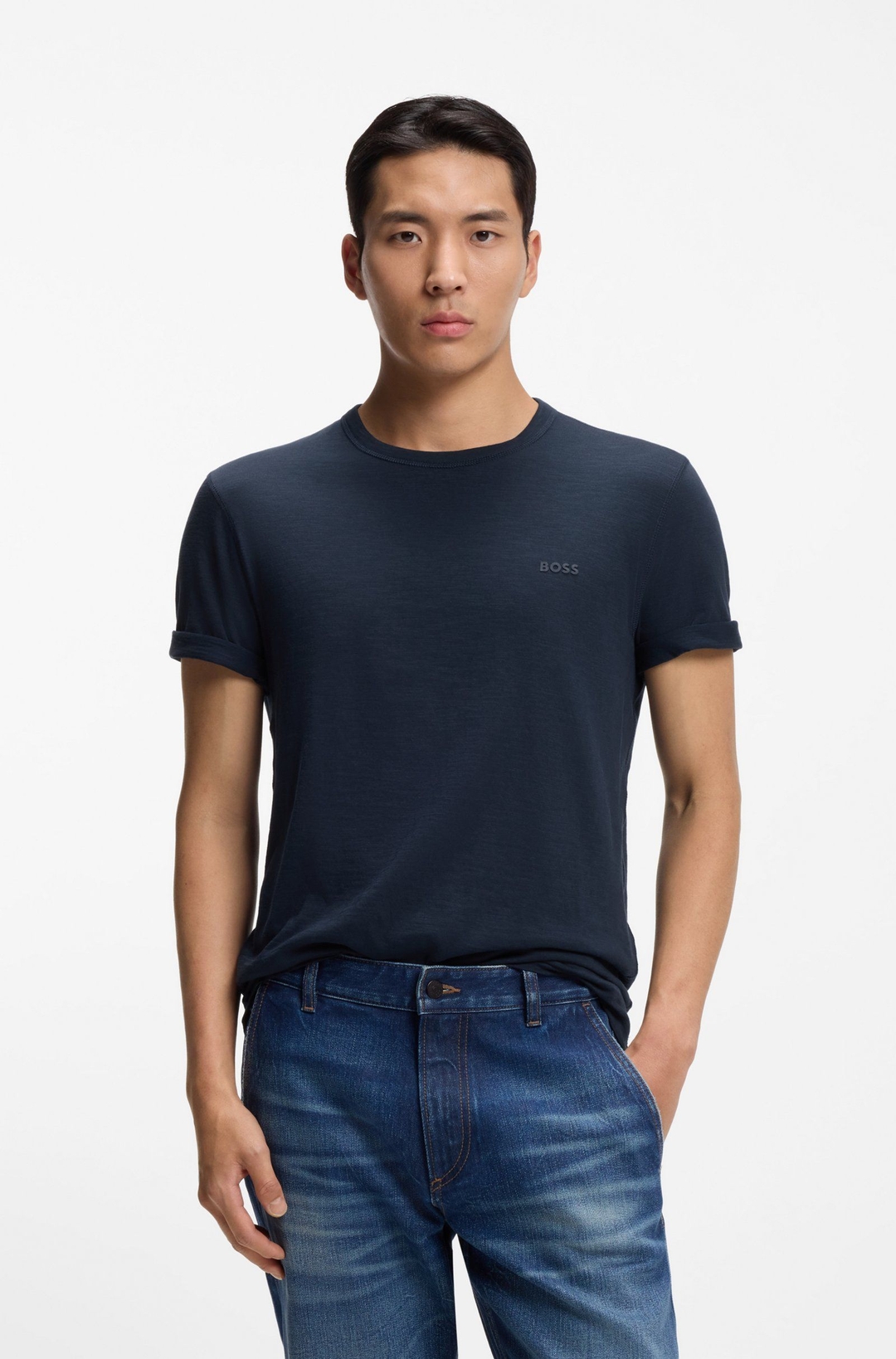 Мужская футболка меланж BOSS Orange | Фото 2