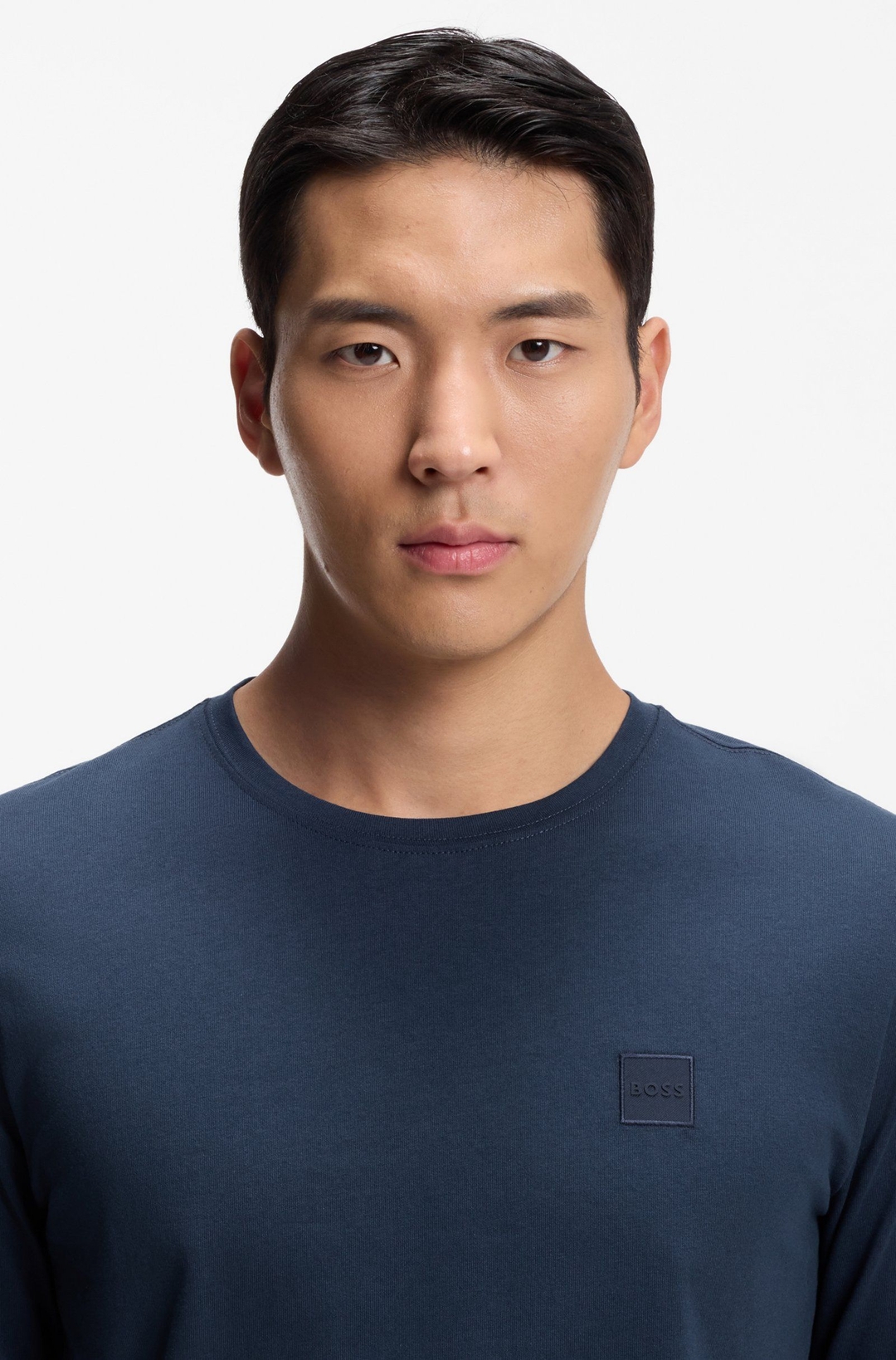 Мужской лонгслив из хлопка BOSS Orange | Фото 3