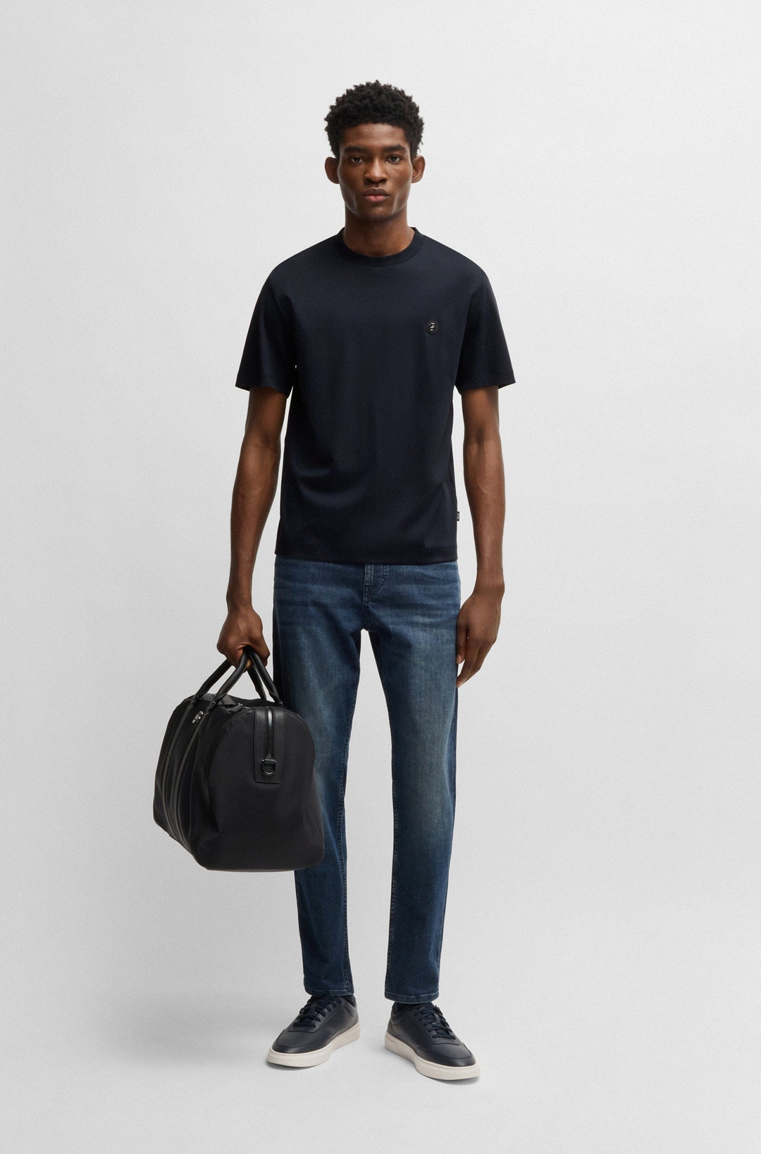 Мужская футболка из мерсеризованного хлопка BOSS Black | Фото 5