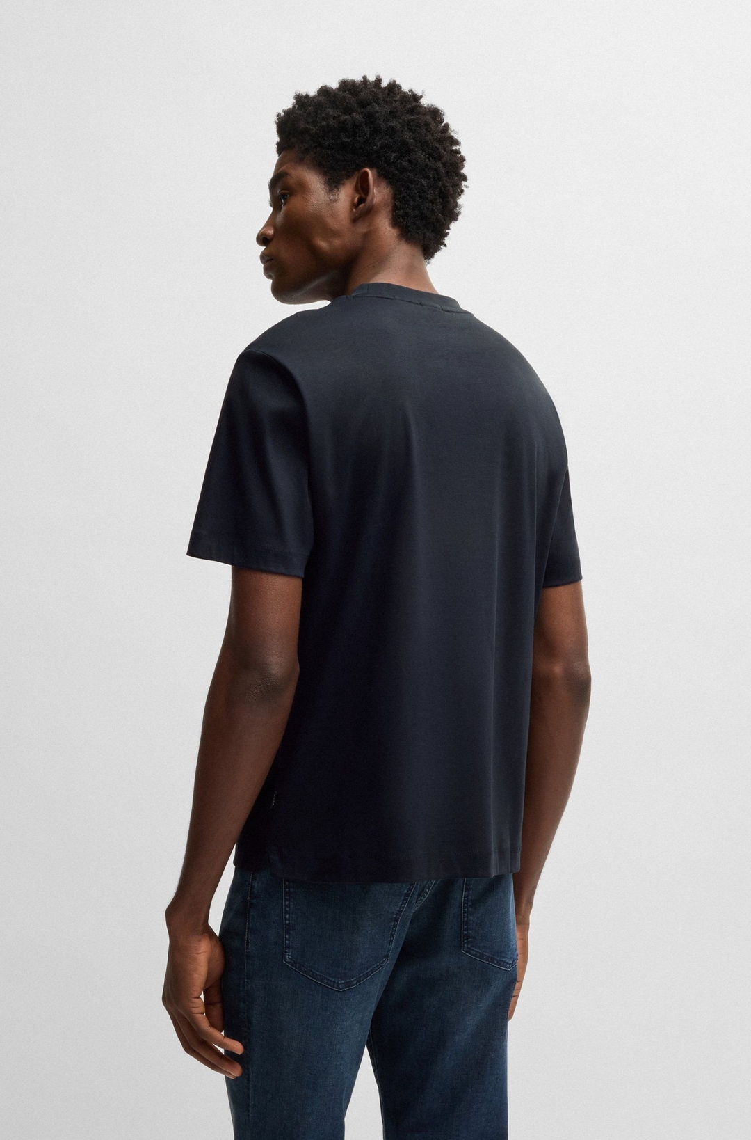 Мужская футболка из мерсеризованного хлопка BOSS Black | Фото 3