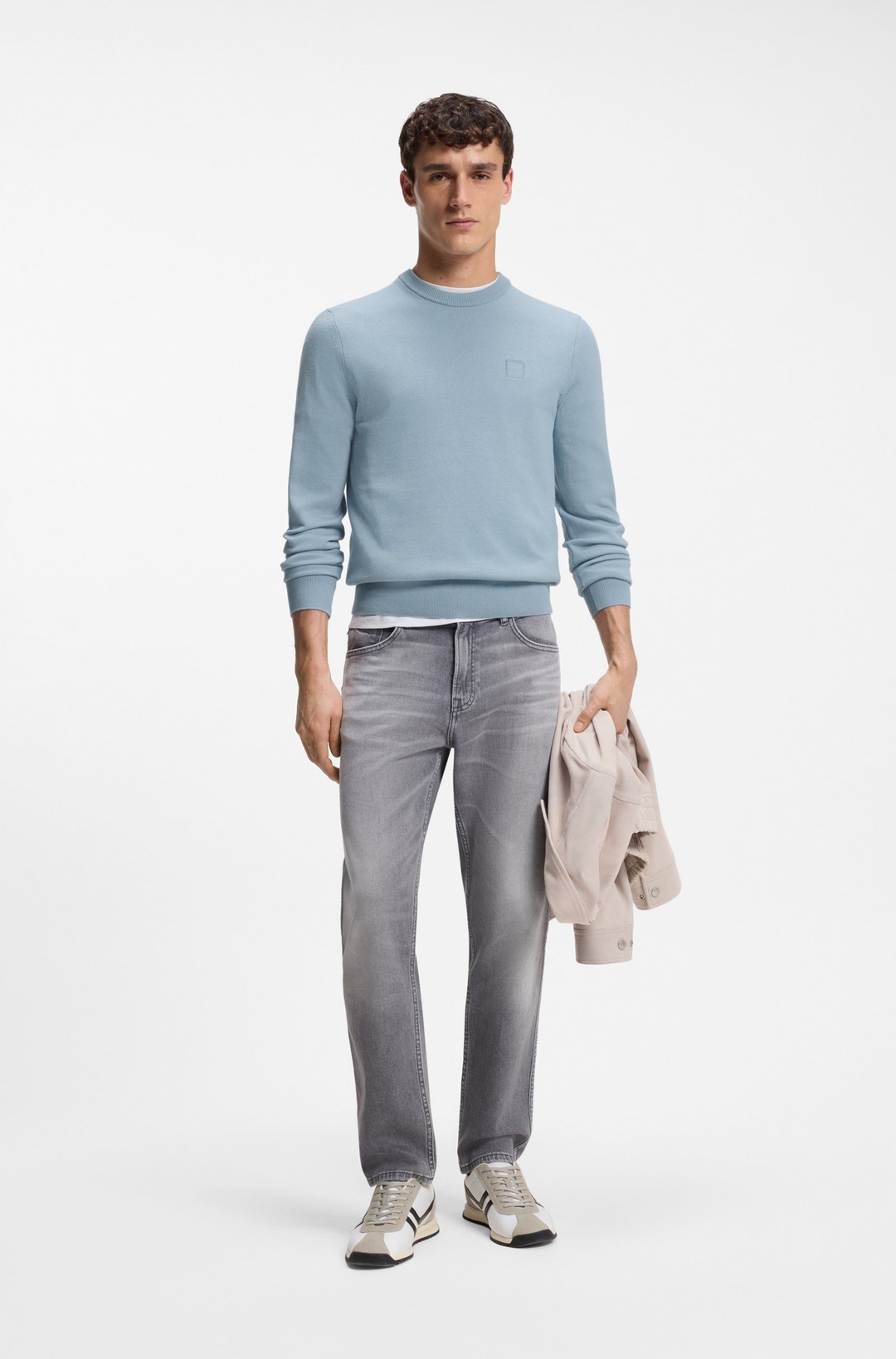 Мужской джемпер из хлопка с кашемиром BOSS Orange | Фото 4