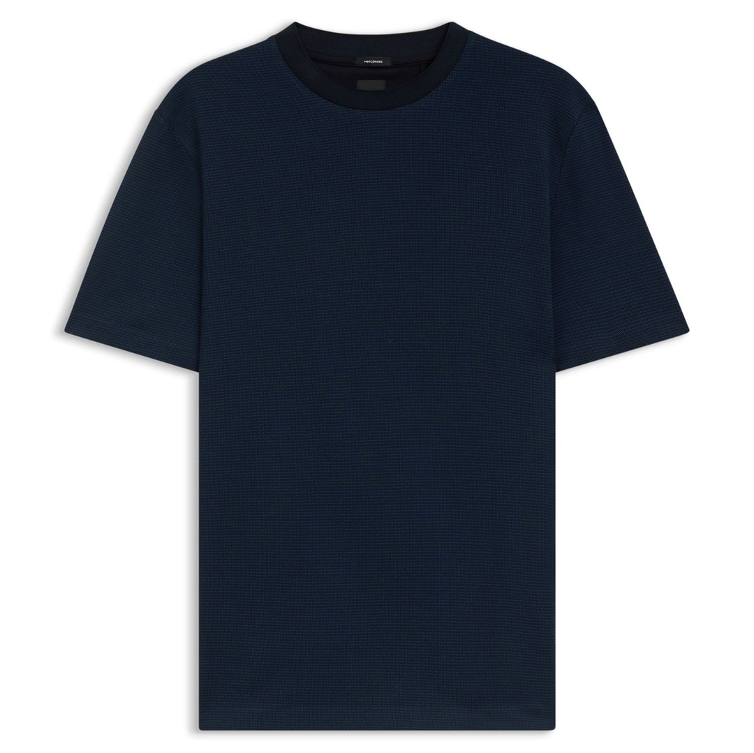 Мужская футболка из структурированного хлопка BOSS Black | Фото 1