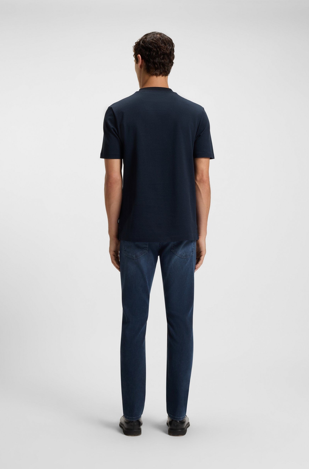 Мужская футболка из структурированного хлопка BOSS Black | Фото 5