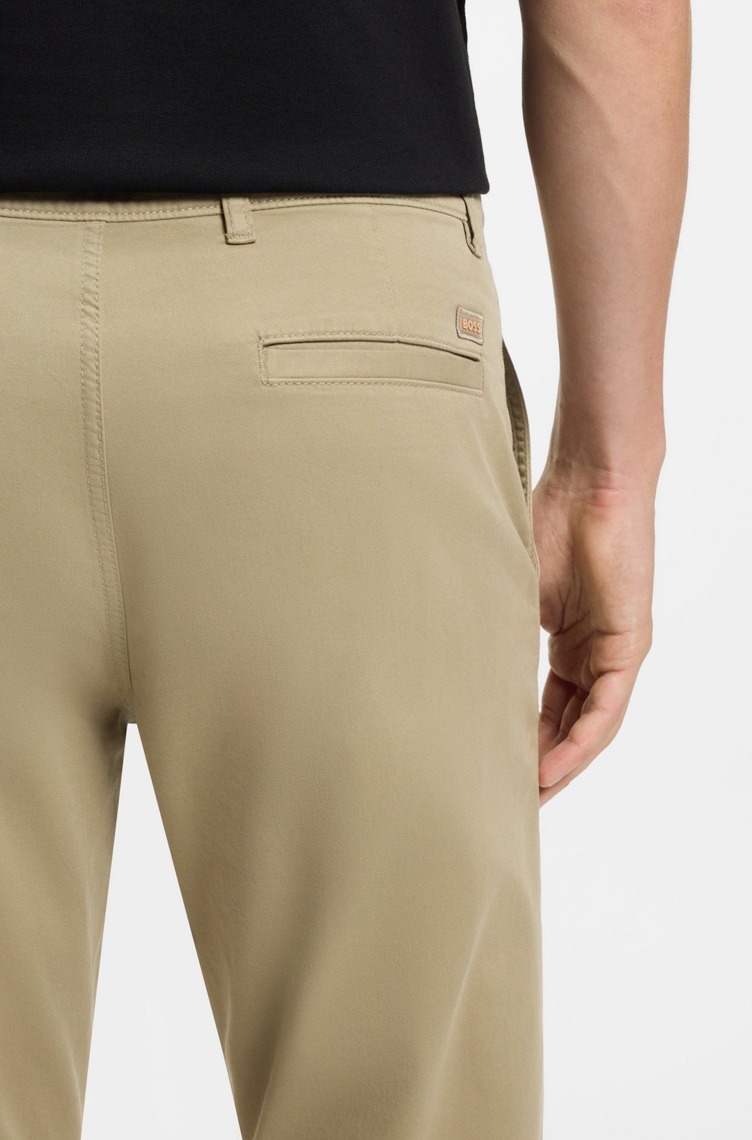  Мужские хлопковые брюки прямого кроя BOSS Orange | Фото 3