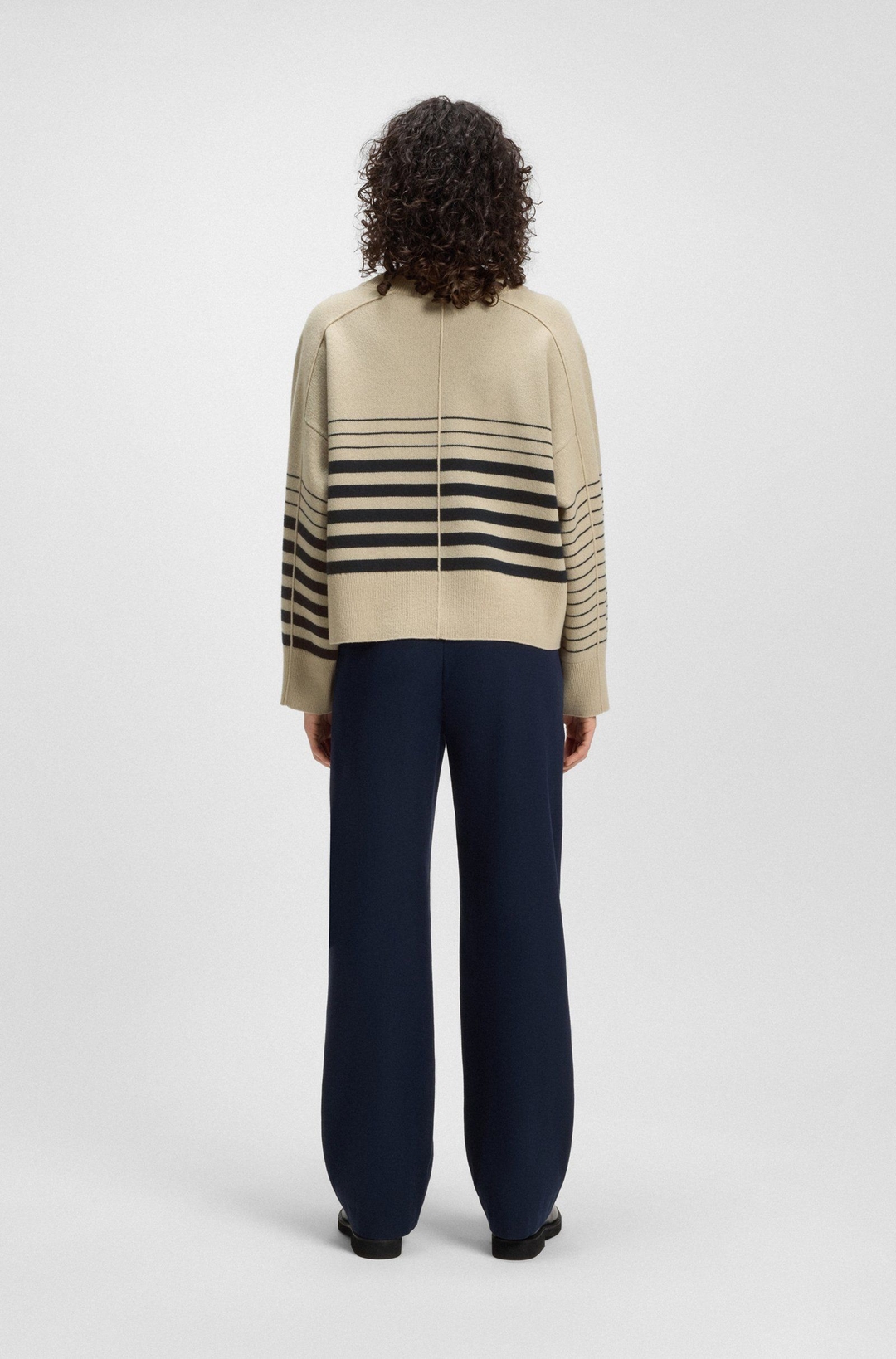 Женский джемпер в полоску BOSS  | Фото 3