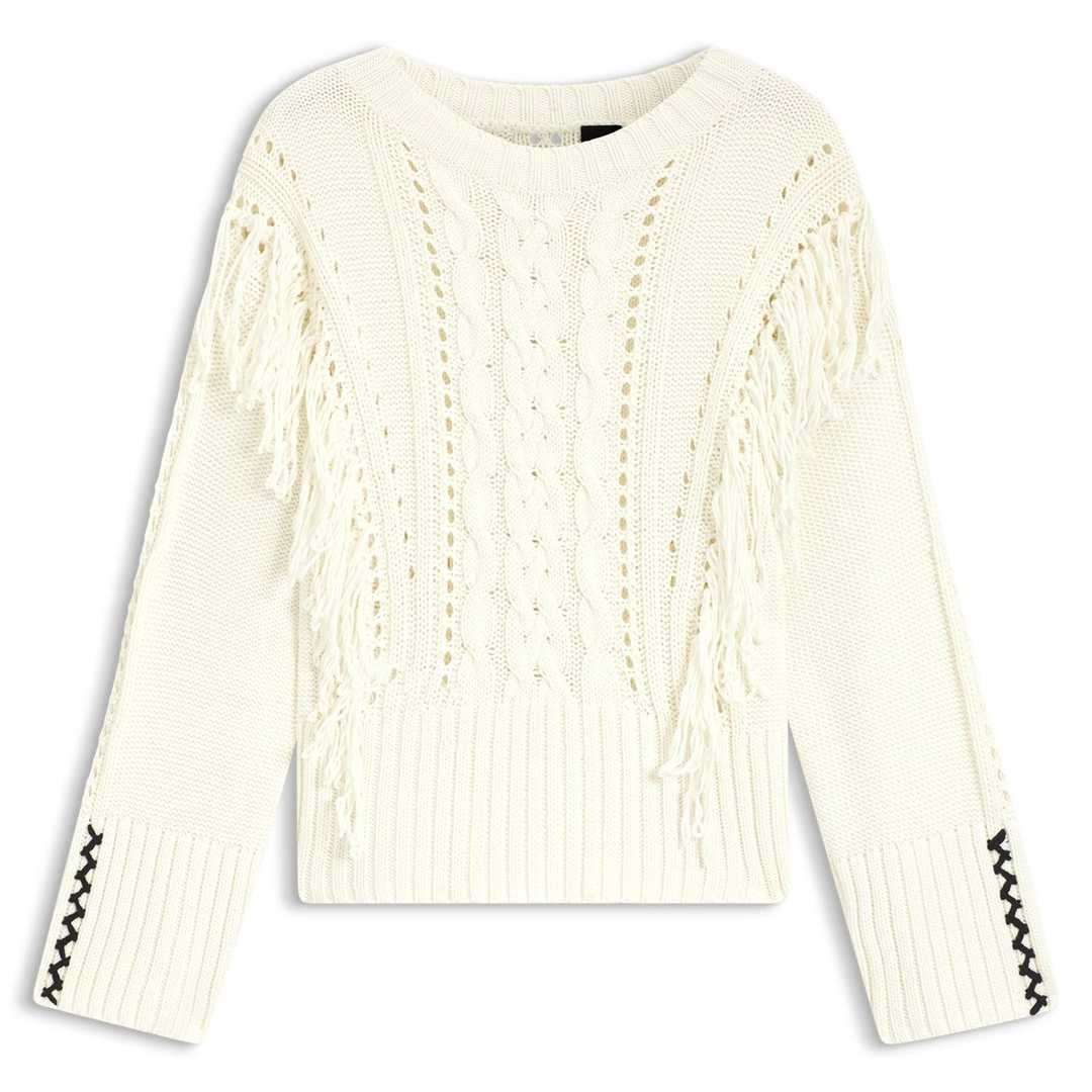 Женский джемпер с бахромой BOSS  | Фото 1