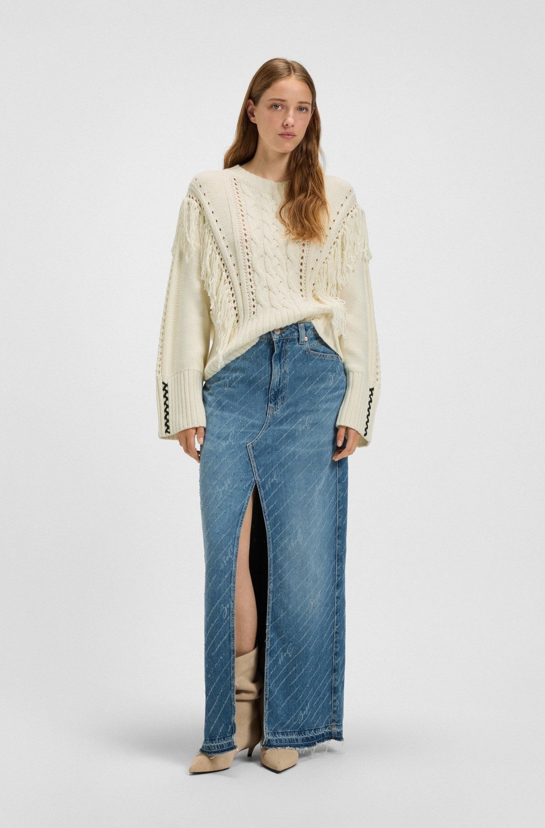 Женский джемпер с бахромой BOSS  | Фото 2