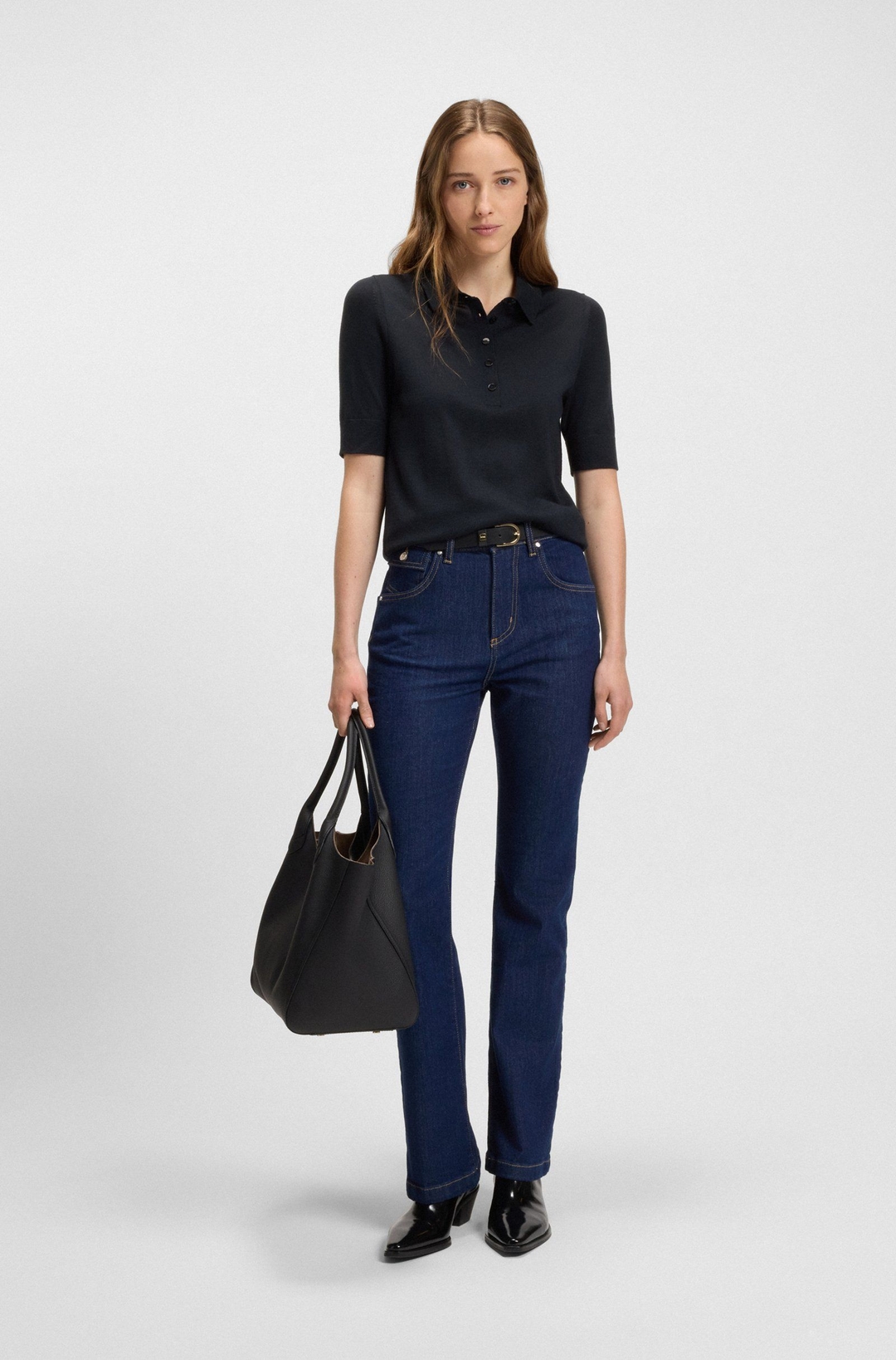 Женское шерстяное поло BOSS  | Фото 2