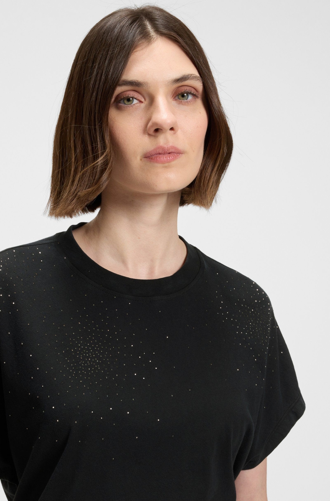 Женская футболка со стразами BOSS  | Фото 3