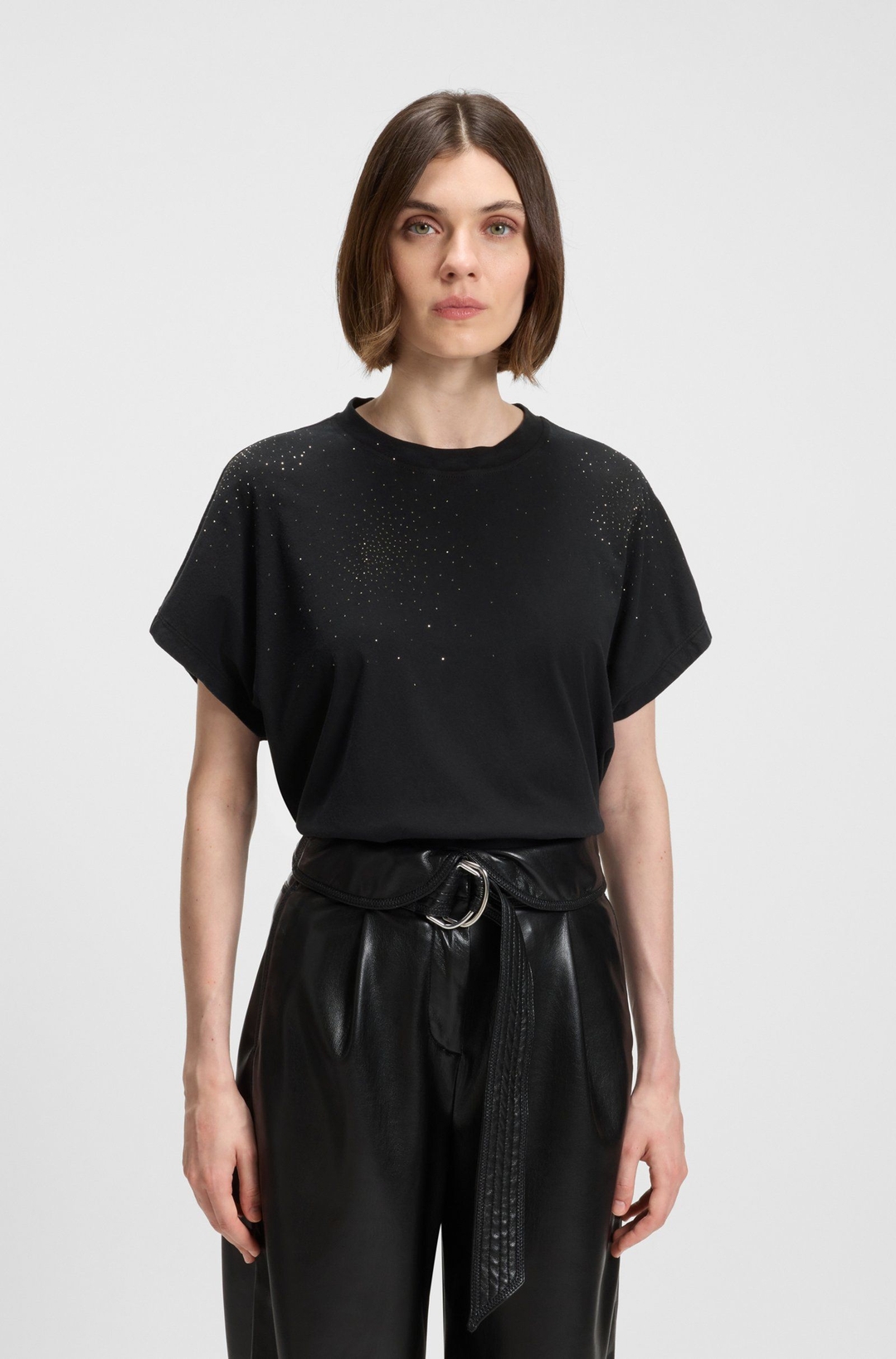 Женская футболка со стразами BOSS  | Фото 2