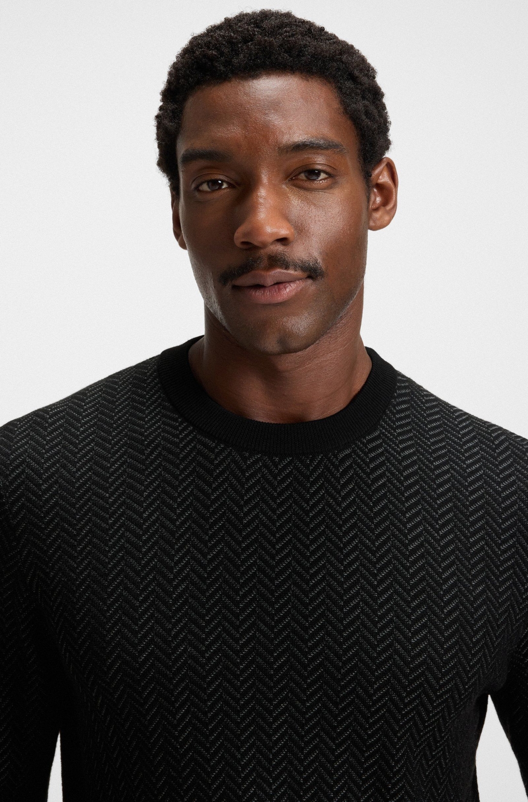 Мужской джемпер из шерсти и хлопка BOSS Black | Фото 3