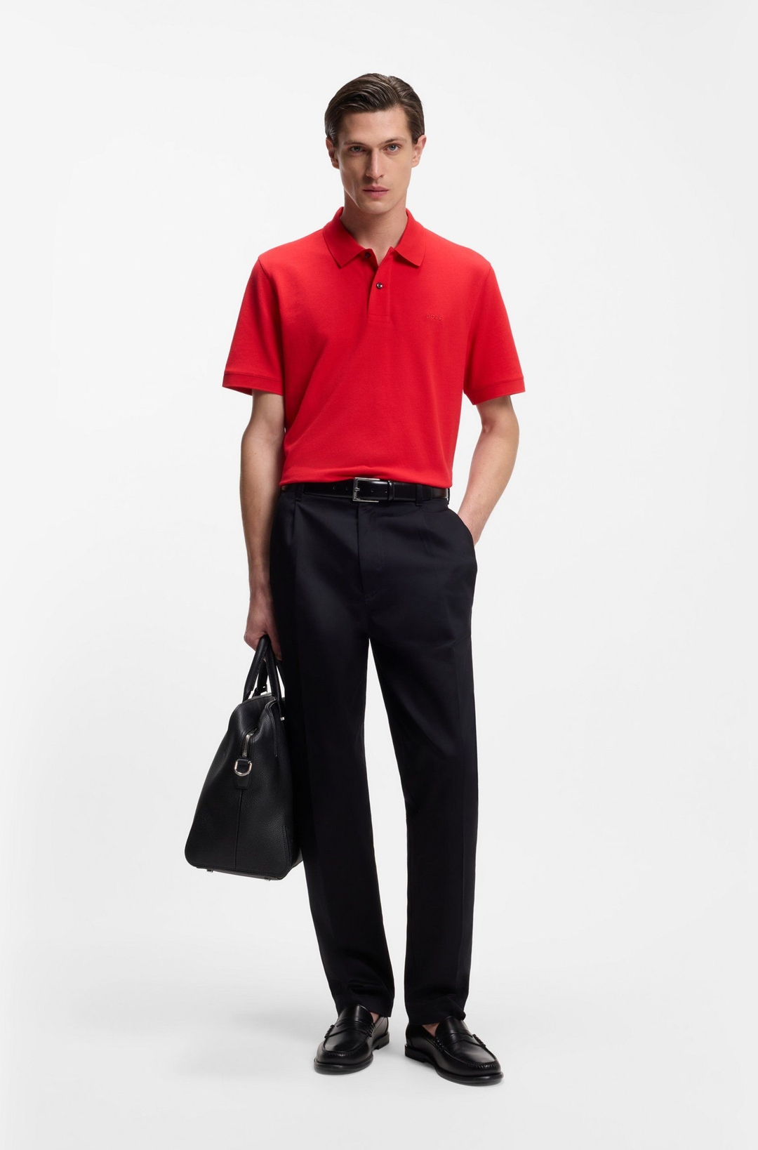 Мужской поло из хлопка BOSS Black | Фото 4