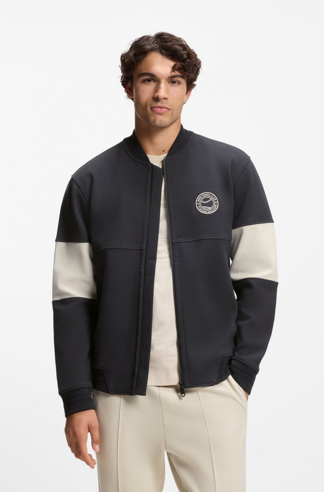 Мужская спортивная толстовка в теннисном стиле BOSS Green | Фото 2