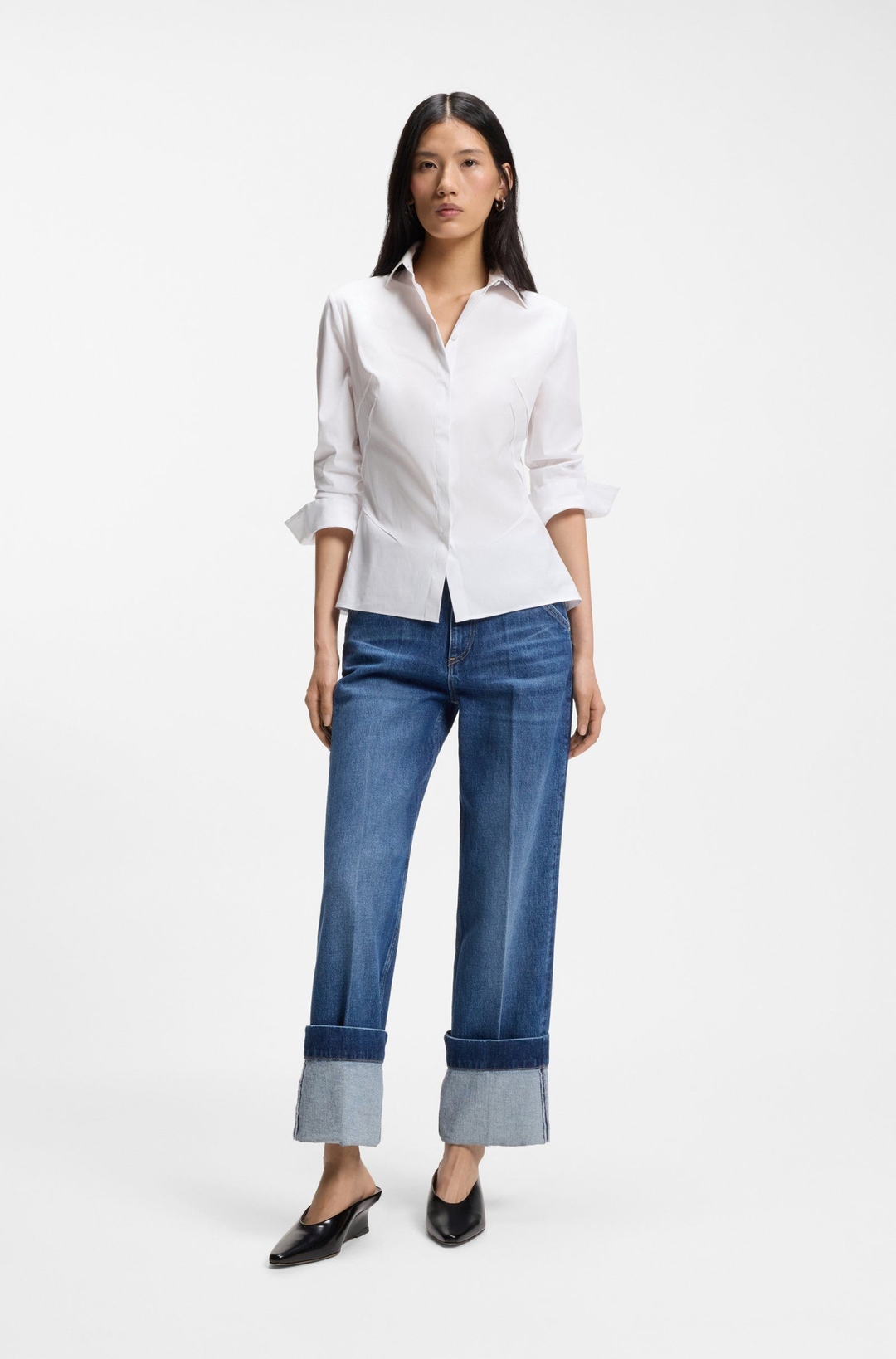 Женская блуза с выточками BOSS  | Фото 4