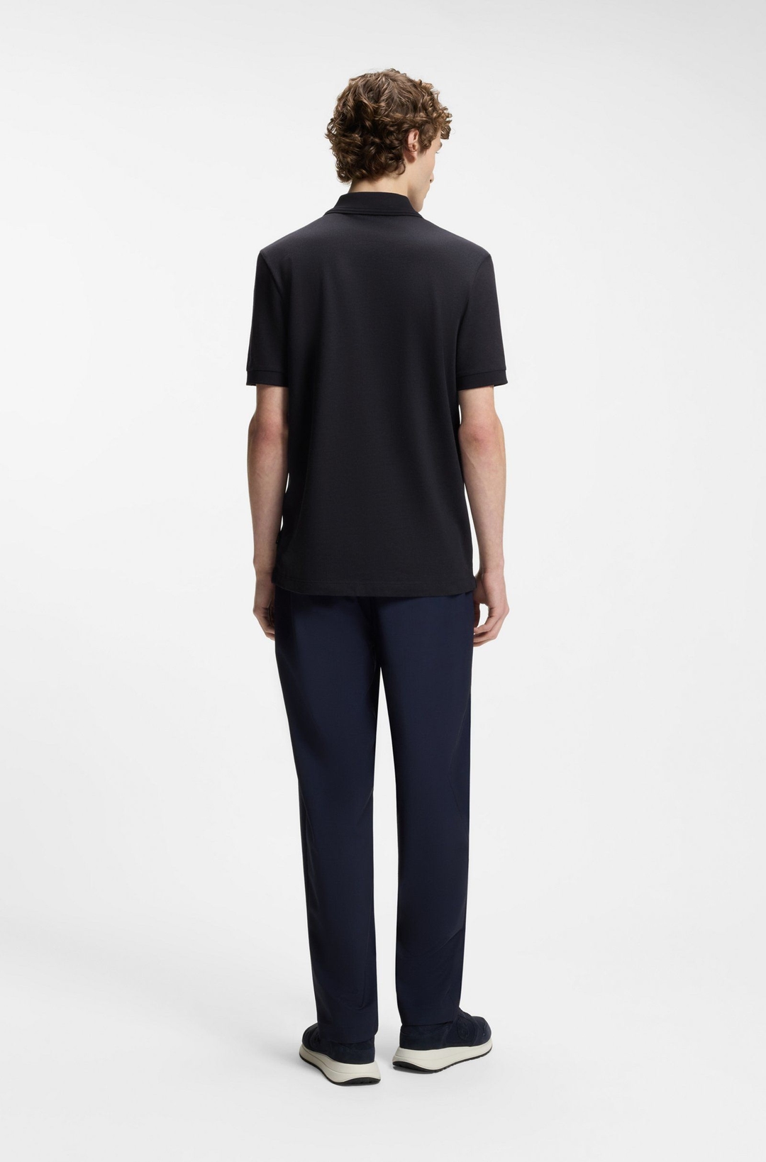 Мужское поло из хлопка и лиоцелла BOSS Black | Фото 5