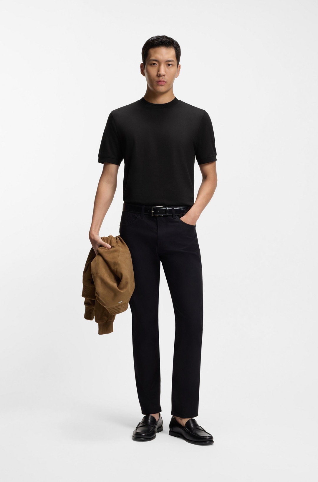 Мужская футболка из хлопка и лиоцелла BOSS Black | Фото 4