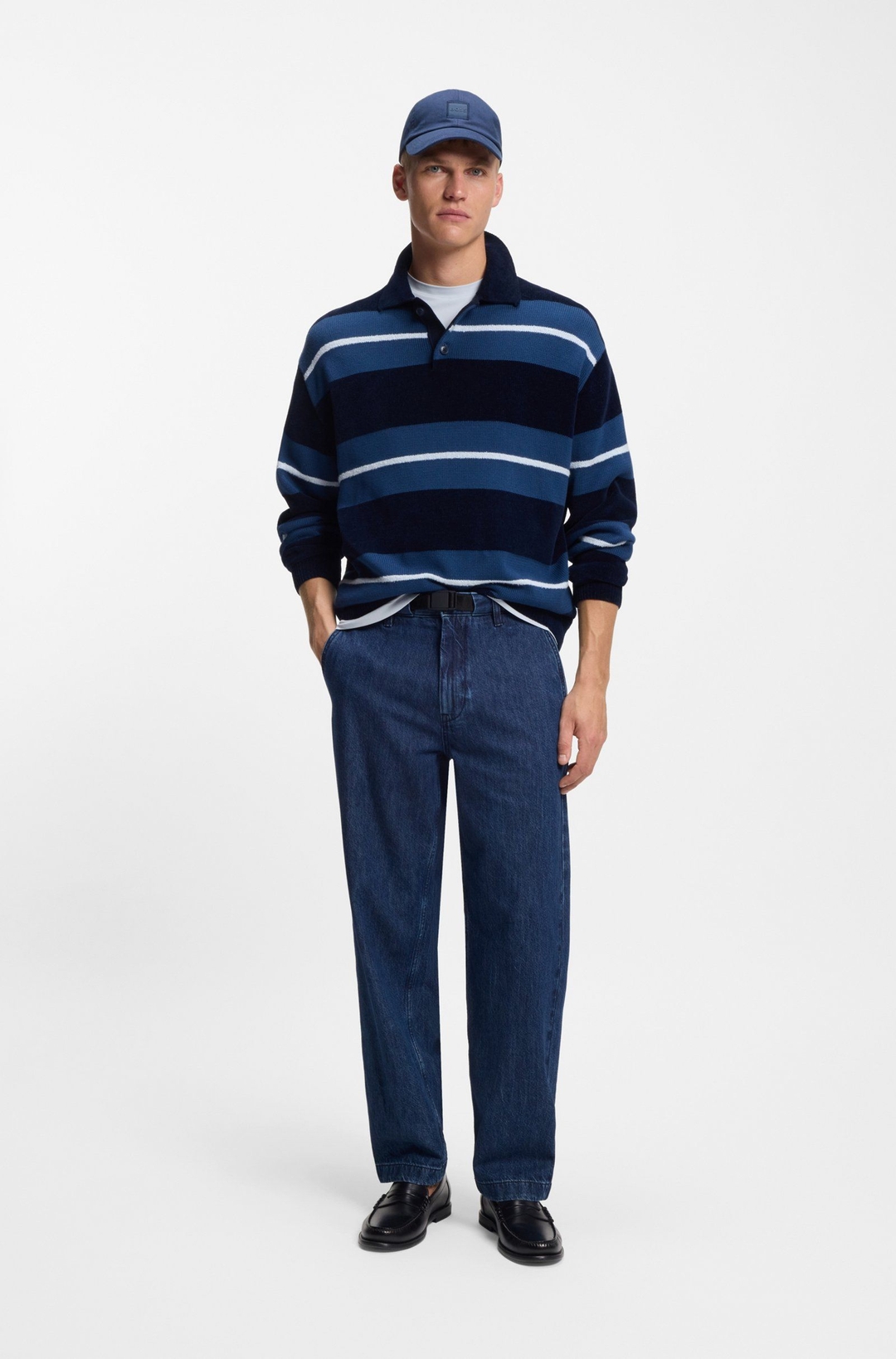 Мужские брюки из хлопкового денима BOSS Orange | Фото 5