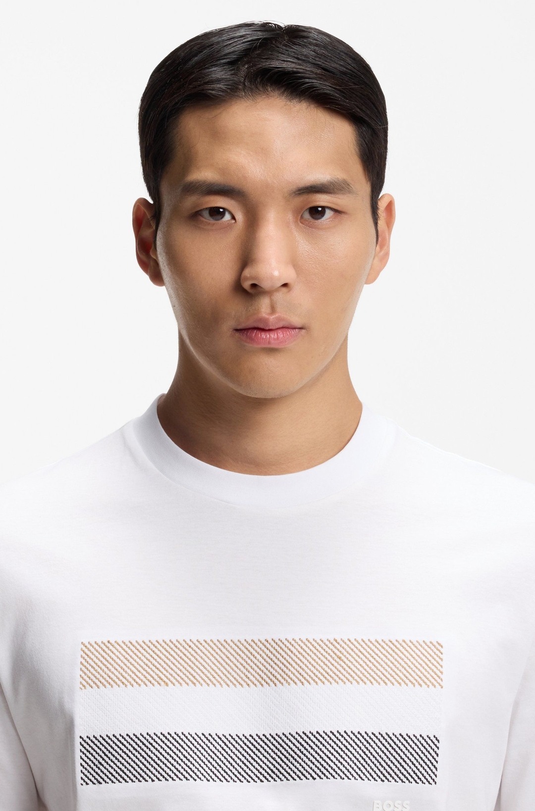 Мужская хлопковая футболка BOSS Black | Фото 3