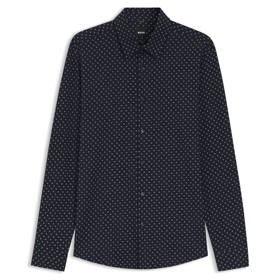 Мужская приталенная сорочка BOSS Black | Фото 1