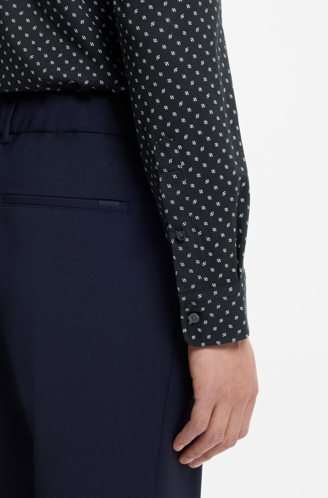 Мужская приталенная сорочка BOSS Black | Фото 4