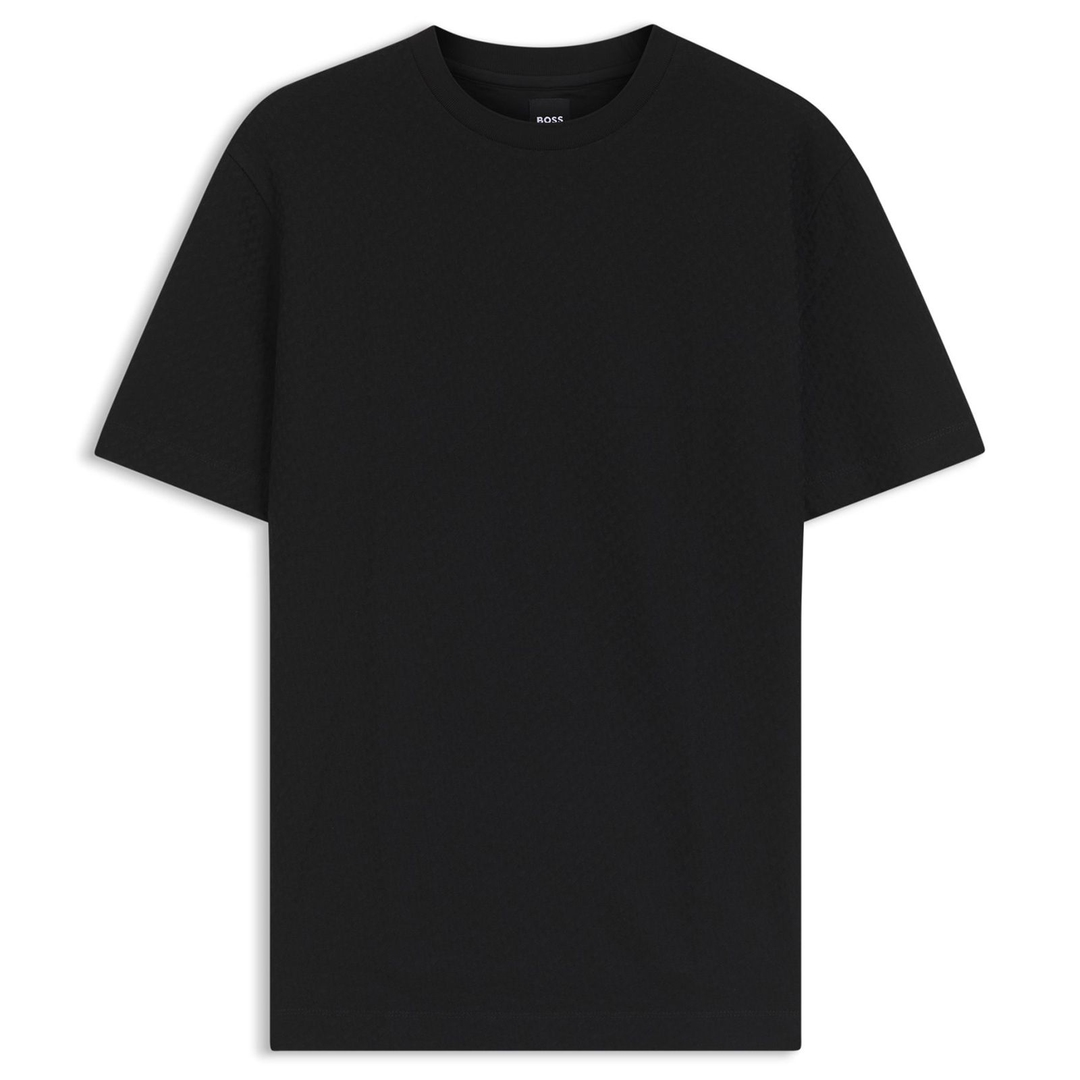 Мужская футболка с жаккардовым монограммным узором BOSS Black  | Фото 1