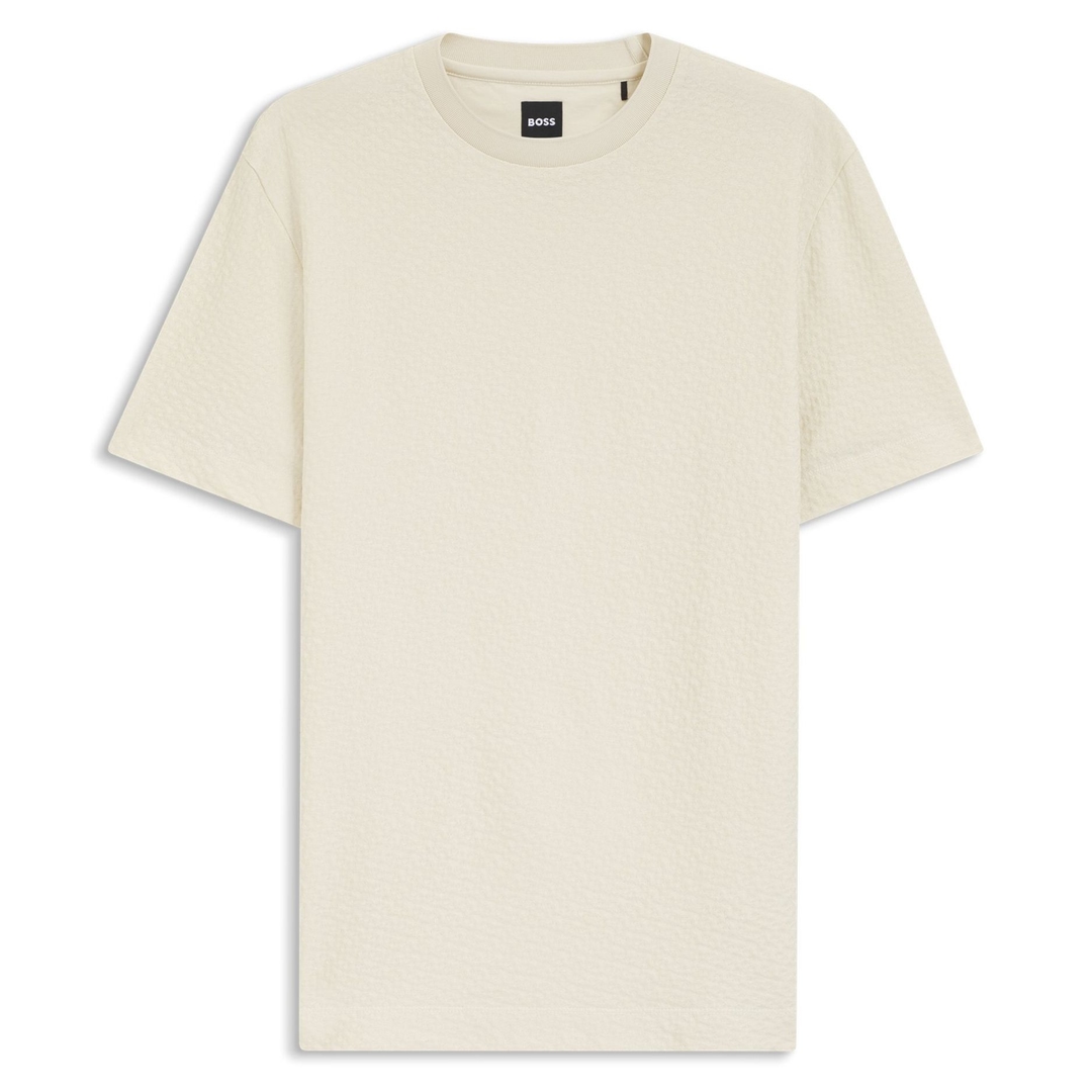 Мужская футболка с жаккардовым монограммным узором BOSS Black  | Фото 1