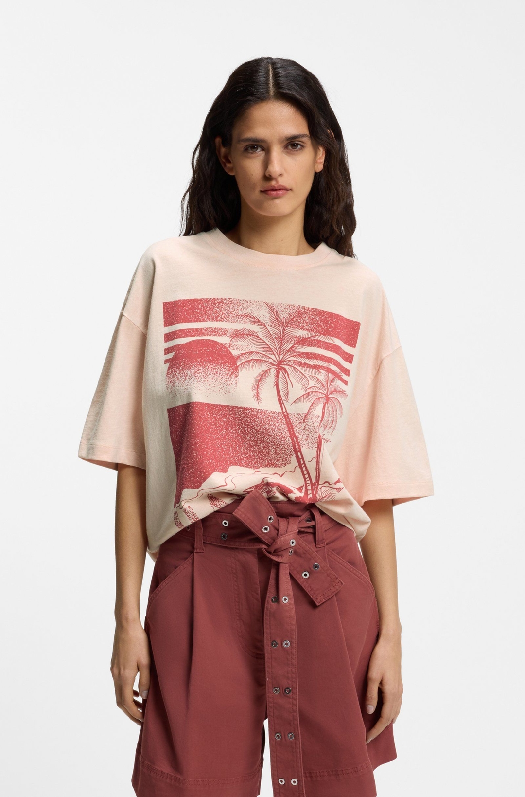 Женская футболка с принтом BOSS  | Фото 2